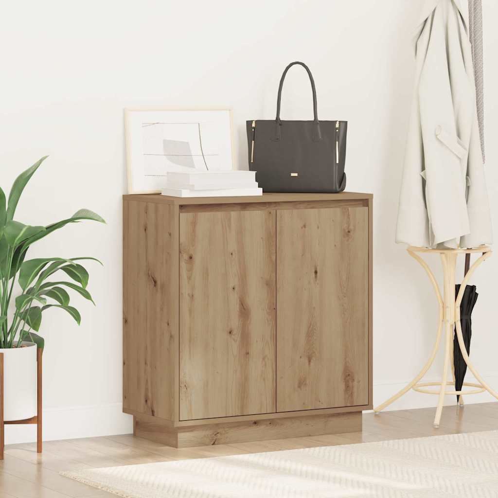 vidaXL LED-Sideboard für Artisan-Eiche 71 x 34,5 x 75 cm