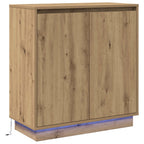 vidaXL LED-Sideboard für Artisan-Eiche 71 x 34,5 x 75 cm