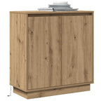 vidaXL LED-Sideboard für Artisan-Eiche 71 x 34,5 x 75 cm