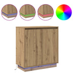 vidaXL LED-Sideboard für Artisan-Eiche 71 x 34,5 x 75 cm