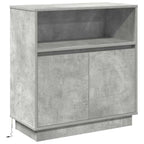 vidaXL LED-Sideboard Betongrau 71 x 34,5 x 75 cm Holzwerkstoff