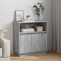 vidaXL LED-Sideboard Graues Sonoma 71 x 34,5 x 75 cm Holzwerkstoff