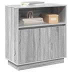 vidaXL LED-Sideboard Graues Sonoma 71 x 34,5 x 75 cm Holzwerkstoff