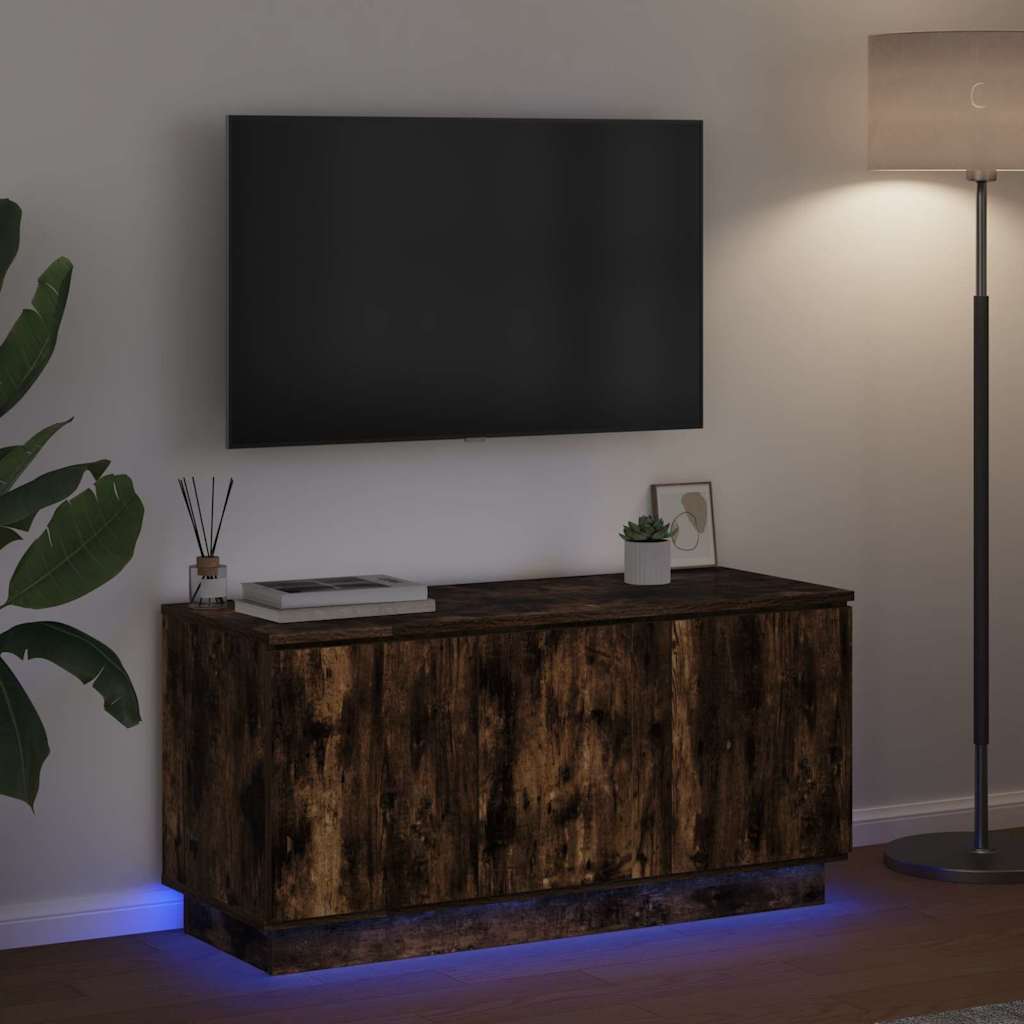 vidaXL TV-Schränk Geräucherte Eiche 100 x 38 x 49 cm Holzwerkstoff