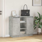 vidaXL LED-Sideboard Beton Grau 90 x 32 x 75 cm Holzwerkstoff
