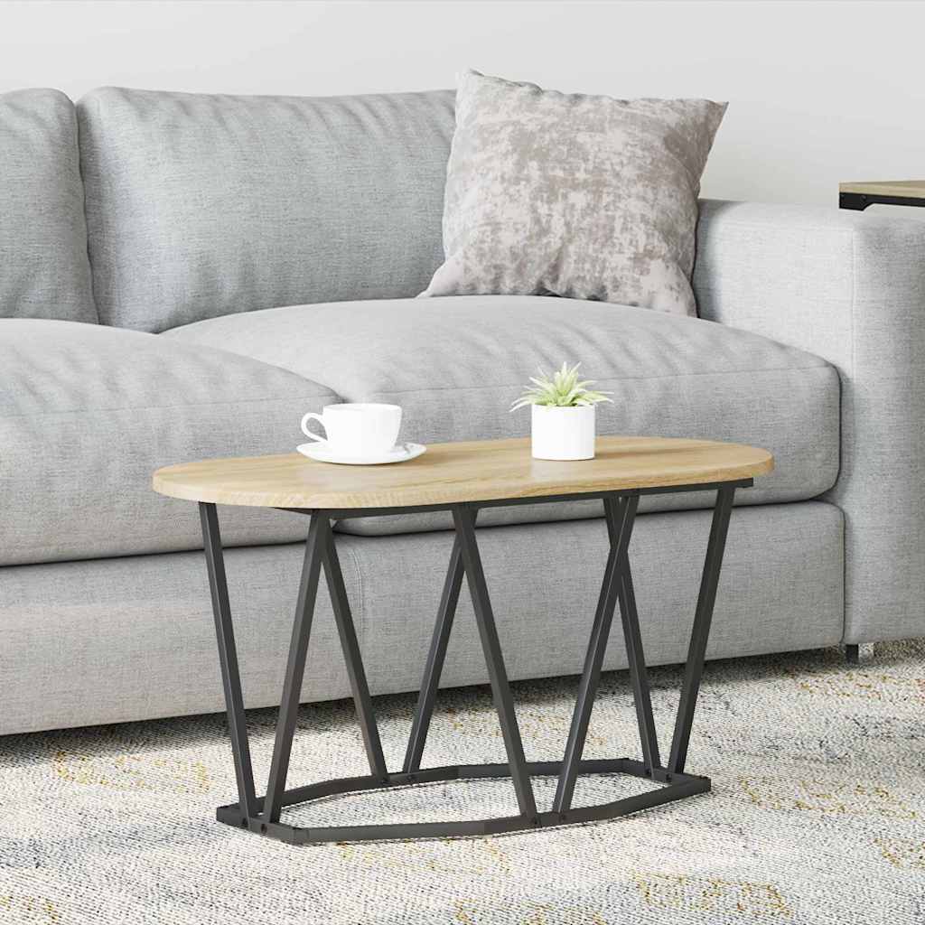 vidaXL Couchtisch Sonoma-Eiche 80 x 40 x 40.5 cm Sperrholz und Metall