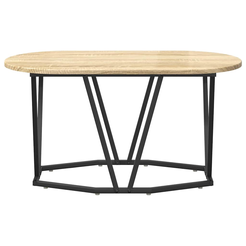 vidaXL Couchtisch Sonoma-Eiche 80 x 40 x 40.5 cm Sperrholz und Metall