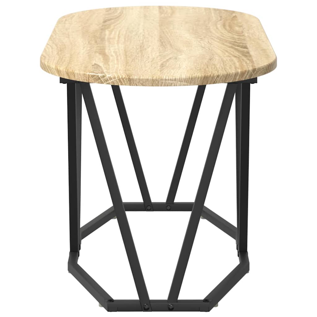 vidaXL Couchtisch Sonoma-Eiche 80 x 40 x 40.5 cm Sperrholz und Metall