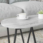 vidaXL Couchtisch Grau 80 x 40 x 40.5 cm Sperrholz und Metall