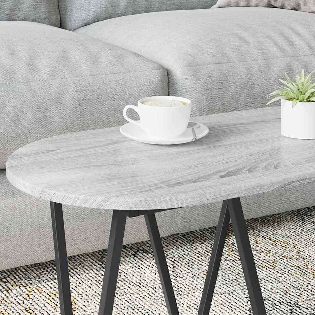 vidaXL Couchtisch Grau 80 x 40 x 40.5 cm Sperrholz und Metall