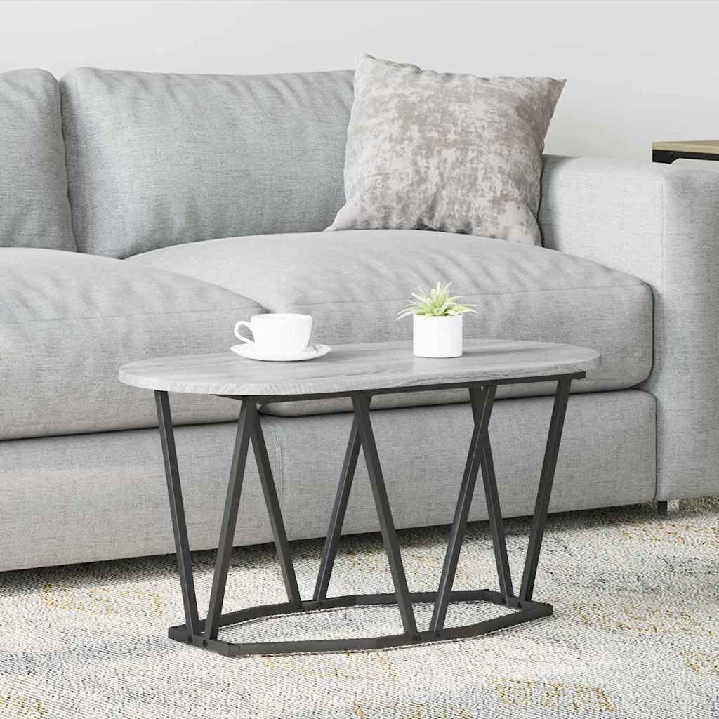 vidaXL Couchtisch Grau 80 x 40 x 40.5 cm Sperrholz und Metall