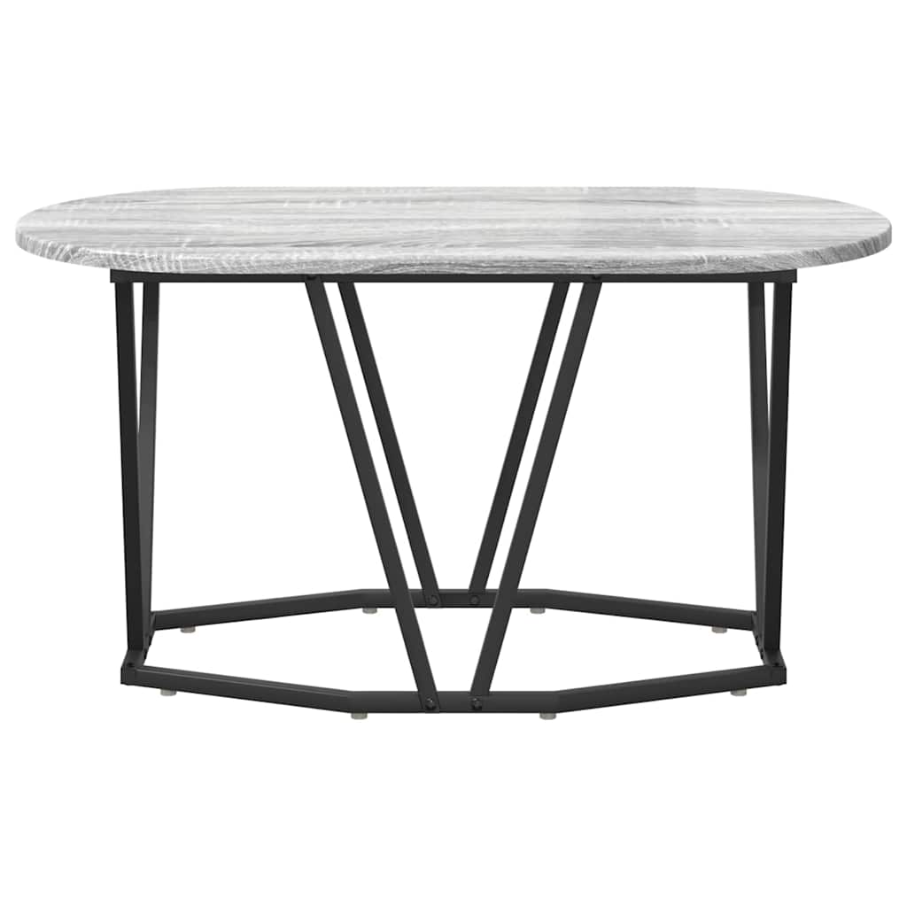 vidaXL Couchtisch Grau 80 x 40 x 40.5 cm Sperrholz und Metall