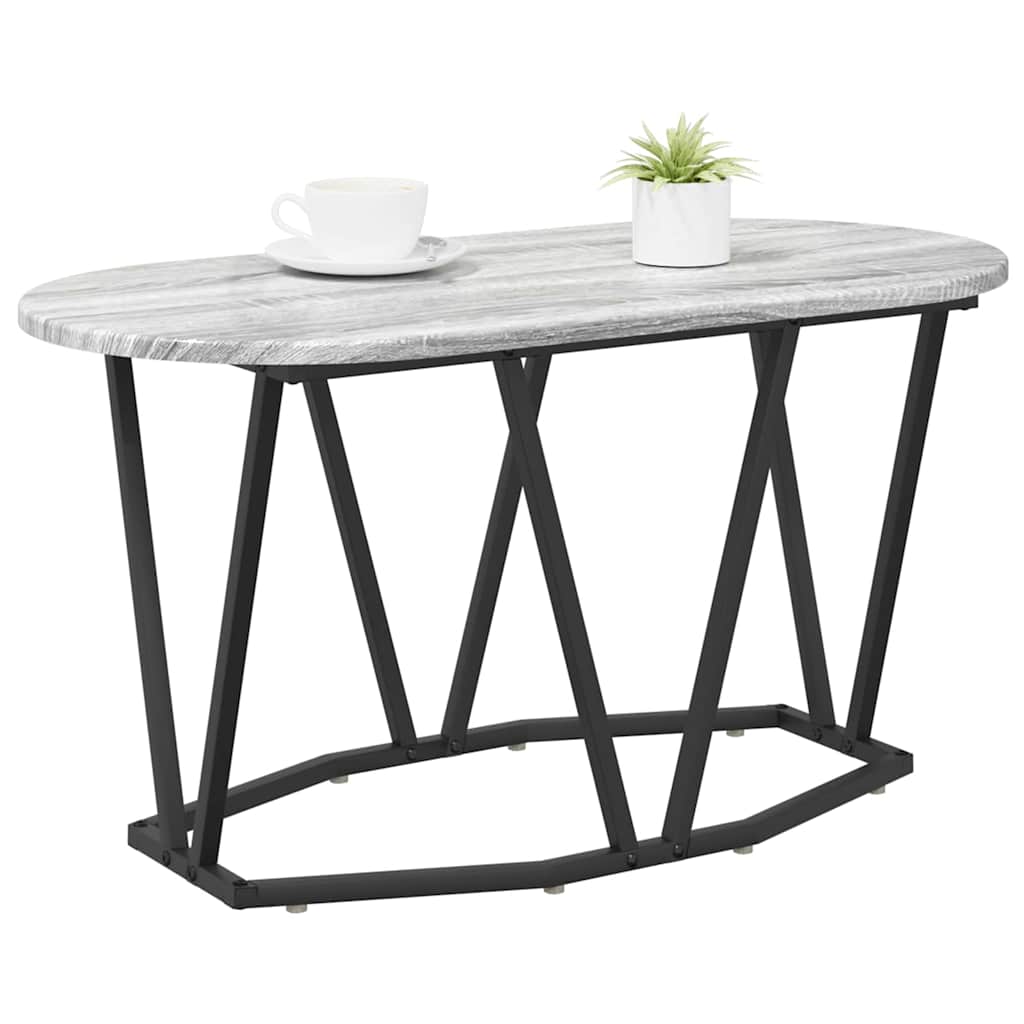 vidaXL Couchtisch Grau 80 x 40 x 40.5 cm Sperrholz und Metall