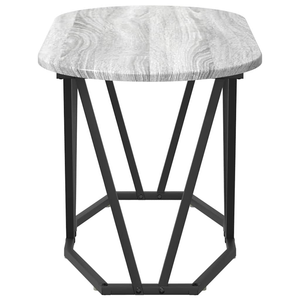 vidaXL Couchtisch Grau 80 x 40 x 40.5 cm Sperrholz und Metall
