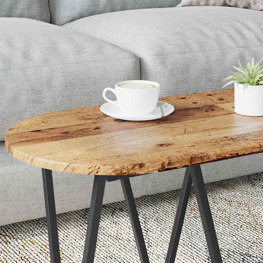 vidaXL Couchtisch Altholz 80 x 40 x 40.5 cm Sperrholz und Metall