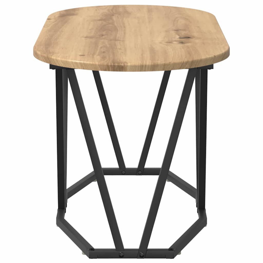 vidaXL Couchtisch Artisan-Eiche 80 x 40 x 40.5 cm Sperrholz und Metall