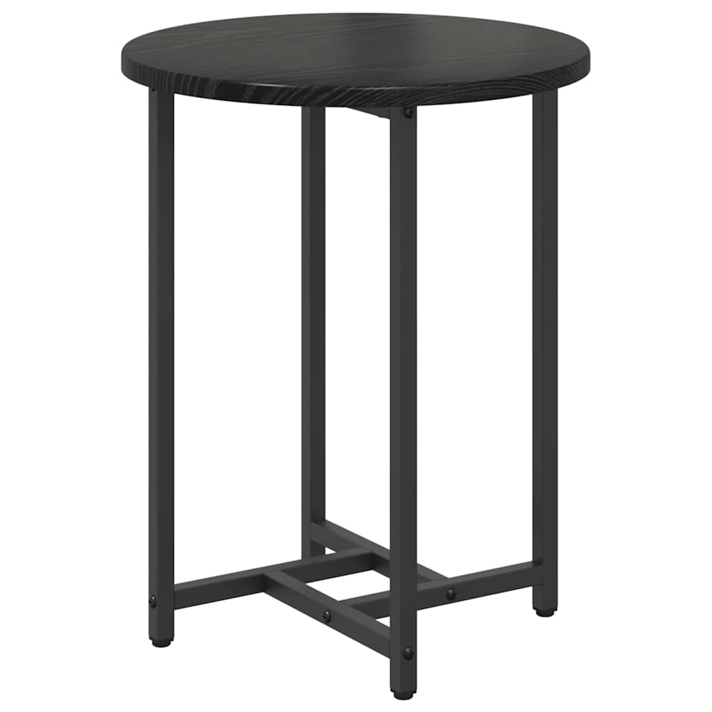 vidaXL Beistelltisch-Set 2 pcs Schwarz Eichen-Optik