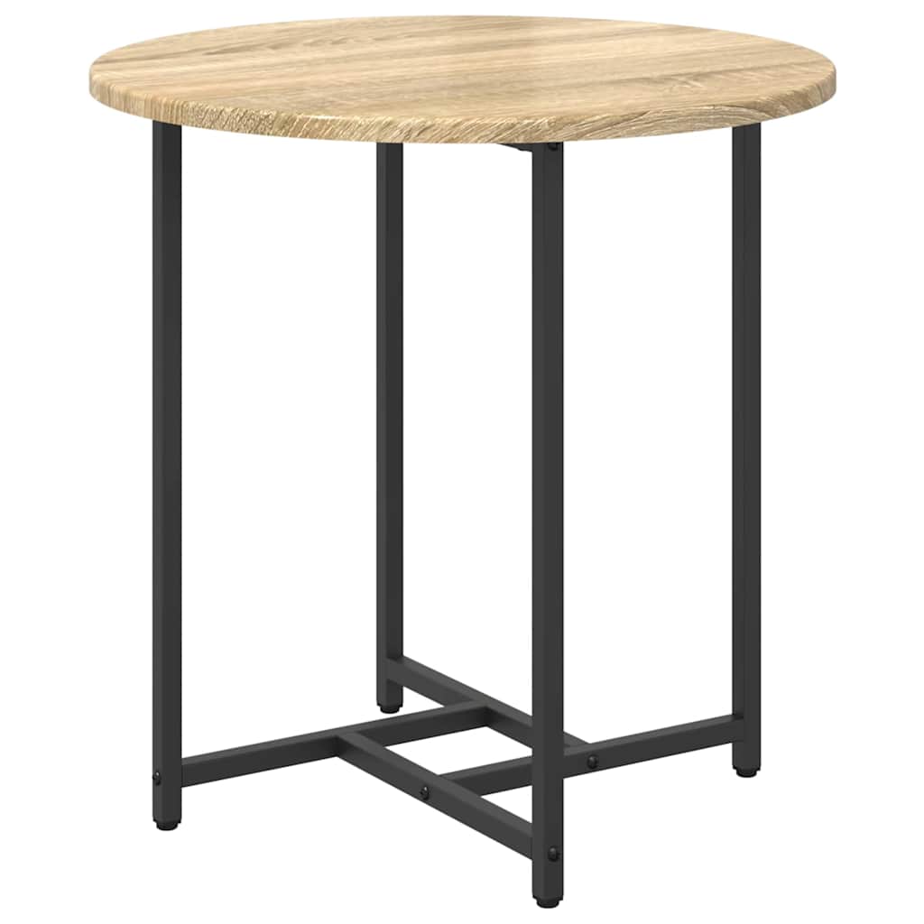 vidaXL Beistelltisch-Set 2 pcs Sonoma Eiche und Schwarz