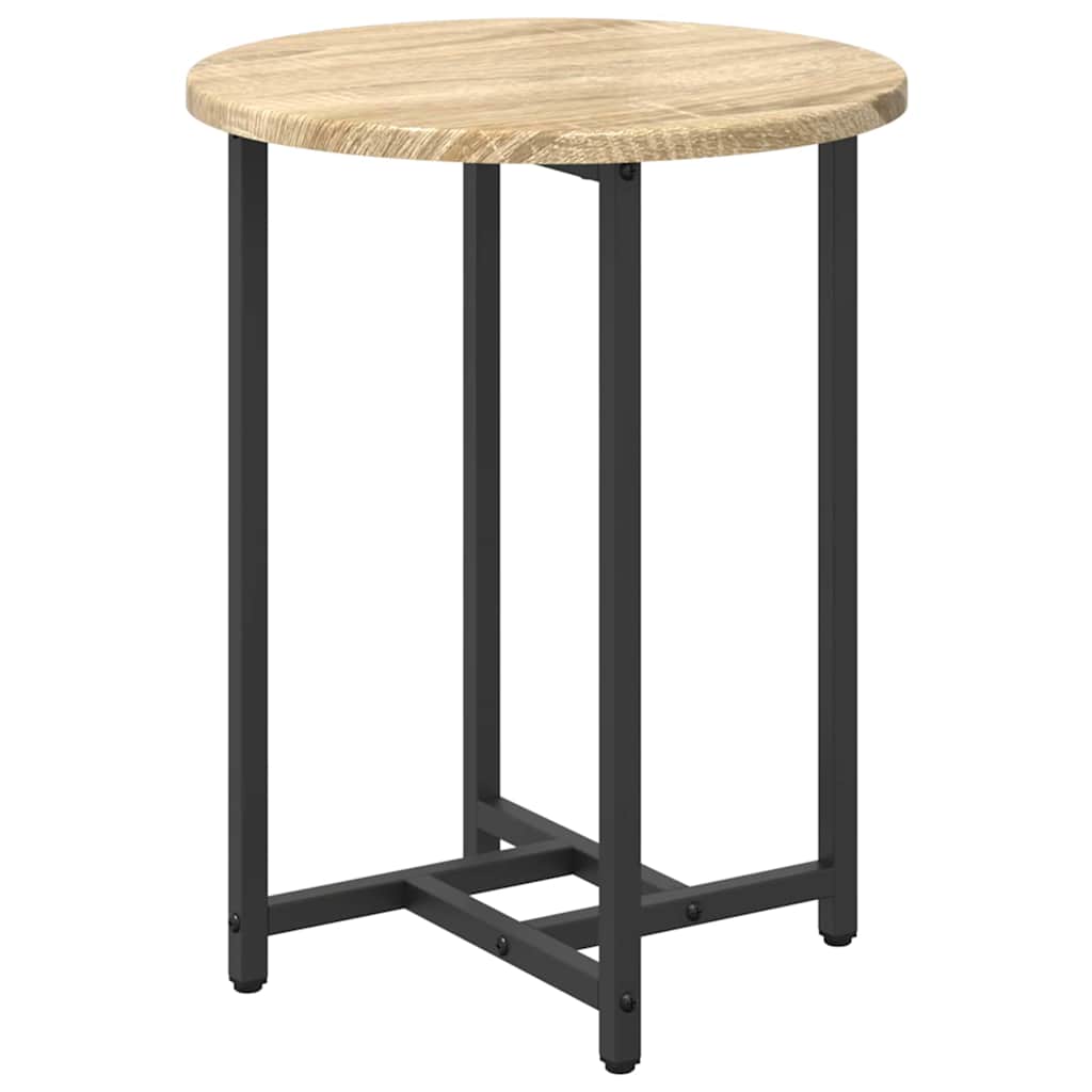 vidaXL Beistelltisch-Set 2 pcs Sonoma Eiche und Schwarz