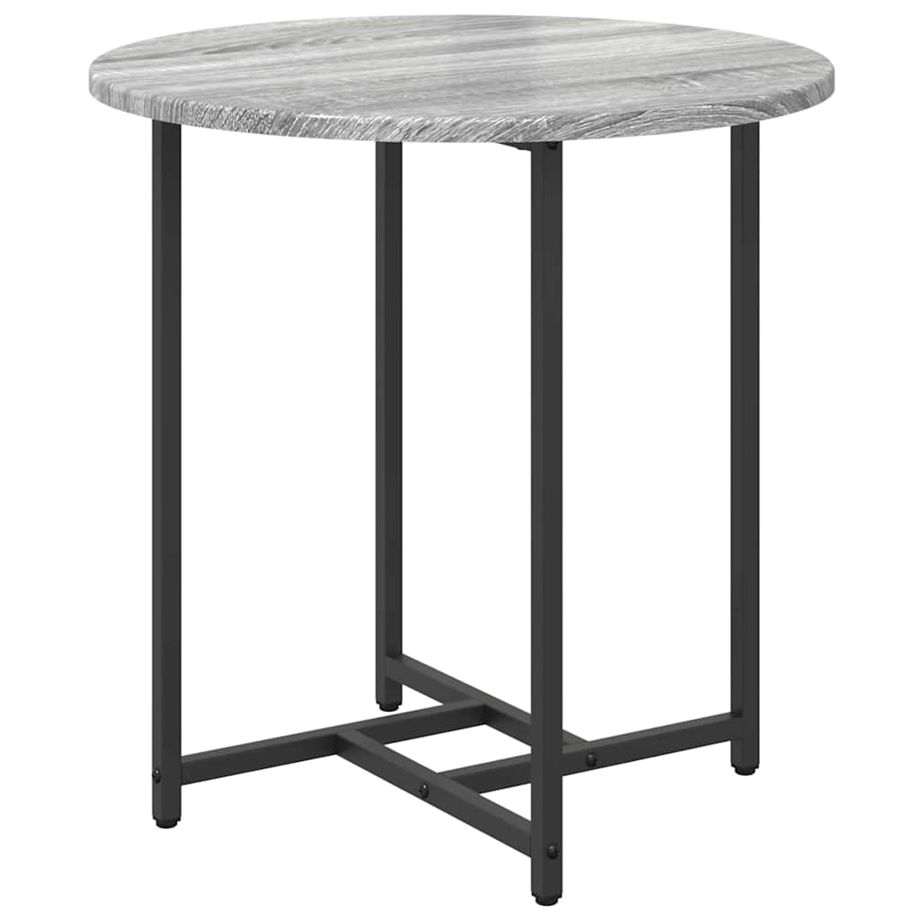 vidaXL Beistelltisch-Set 2 pcs Grau Sonoma und Schwarz