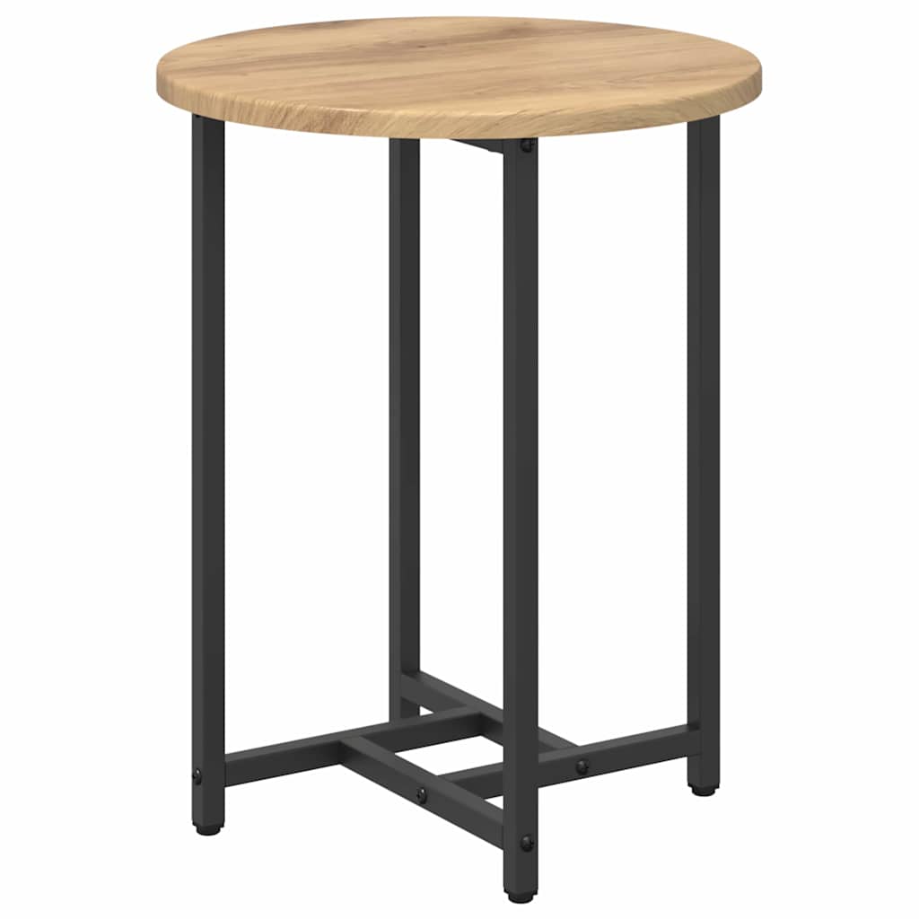 vidaXL Beistelltisch-Set 2 pcs Artisan Eiche und Schwarz