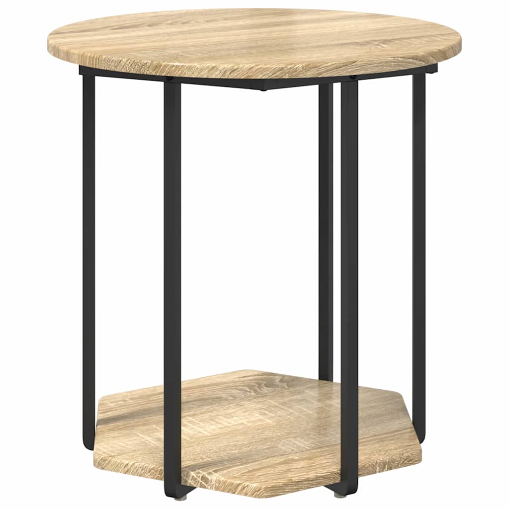 vidaXL Beistelltisch-Set mit Regal 2 pcs Braun