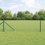 vidaXL Schweißdrahtzaun mit Spikes 50 x 0,5 m PVC-beschichteter Stahl