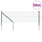 vidaXL Schweißdrahtzaun mit Spikes 50 x 0,5 m PVC-beschichteter Stahl