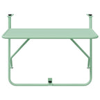 vidaXL Hängender Balkontisch Minzgrün 60 x 39 x 65 cm Stahl