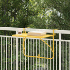 vidaXL Hängender Balkontisch Senf 60 x 39 x 65 cm Stahl