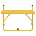 vidaXL Hängender Balkontisch Senf 60 x 39 x 65 cm Stahl
