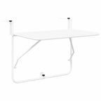 vidaXL Hängender Balkontisch Weiß 60 x 39 x 65 cm Stahl