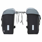 vidaXL Fahrradtasche Grau und Schwarz 31,5 x 15,5 x 40 cm Polyester