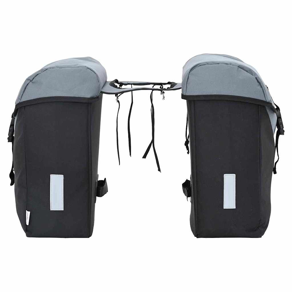 vidaXL Fahrradtasche Grau und Schwarz 31,5 x 15,5 x 40 cm Polyester