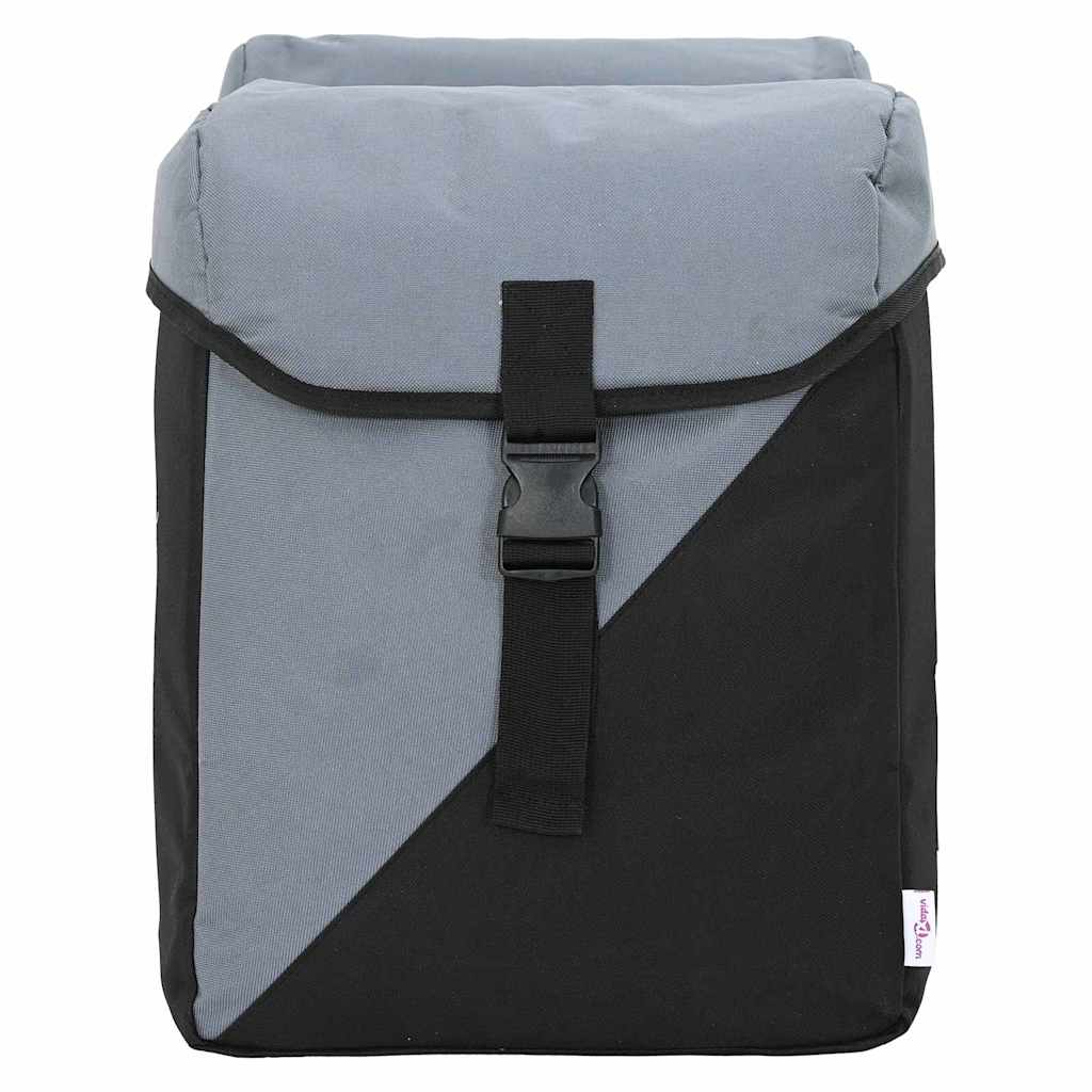 vidaXL Fahrradtasche Grau und Schwarz 31,5 x 15,5 x 40 cm Polyester