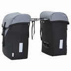 vidaXL Fahrradtasche Grau und Schwarz 31,5 x 15,5 x 40 cm Polyester