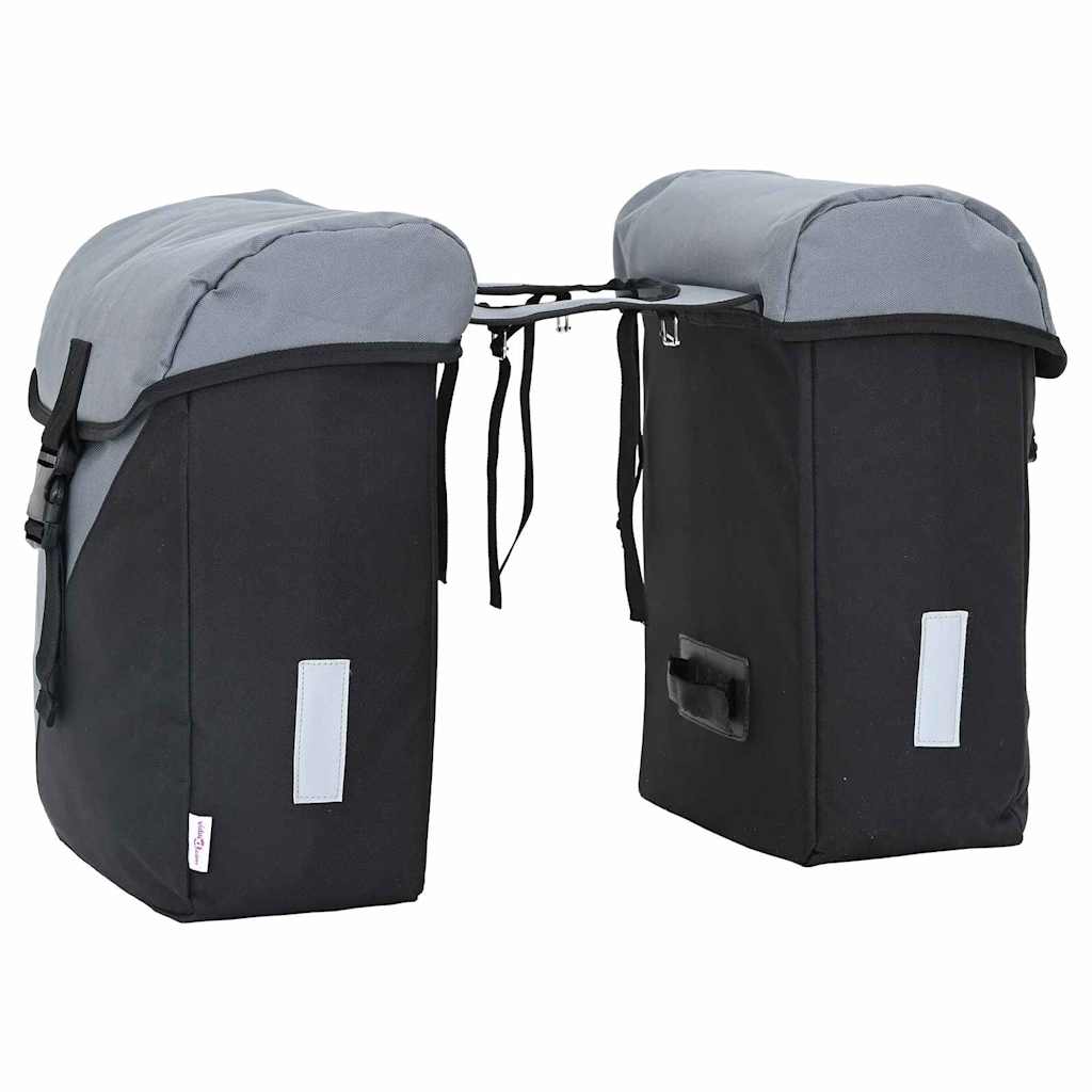 vidaXL Fahrradtasche Grau und Schwarz 31,5 x 15,5 x 40 cm Polyester