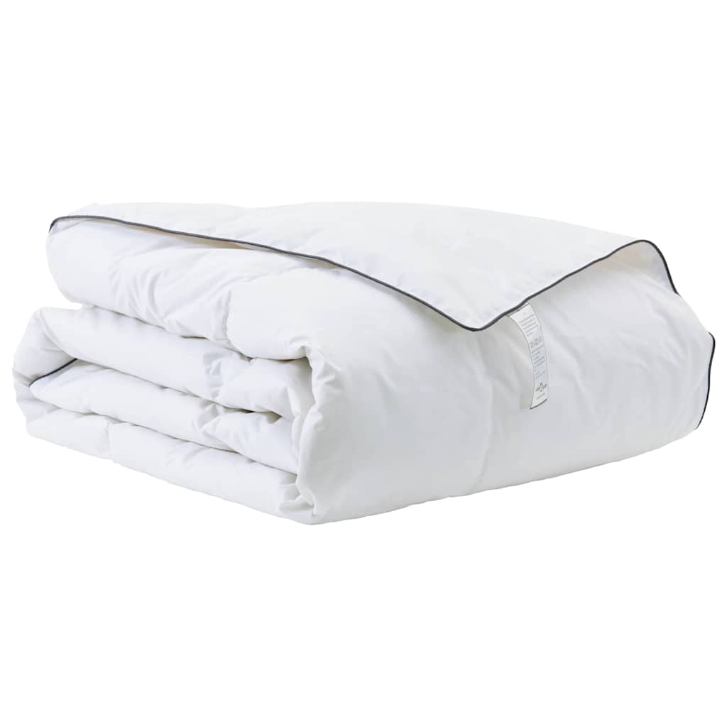 vidaXL Winterbettdecke Weiß 155 x 200 cm Feder