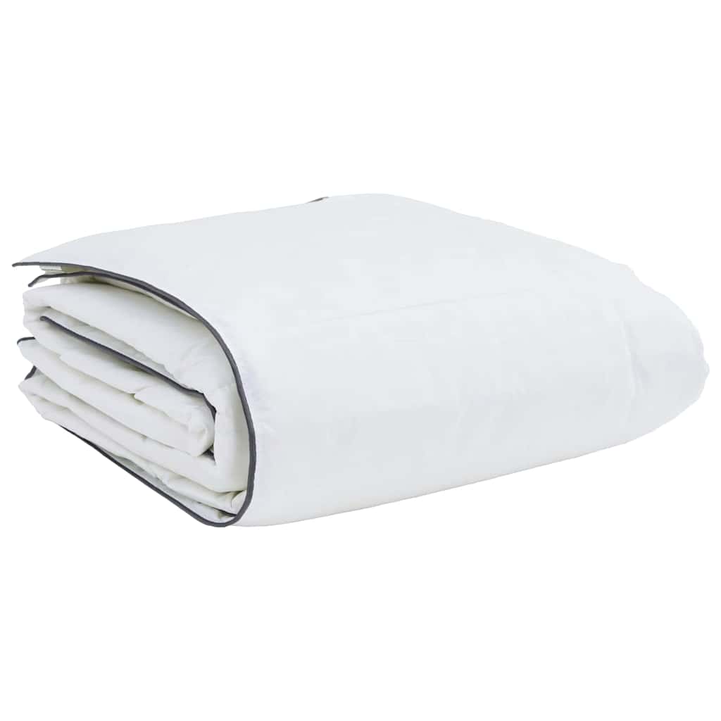 vidaXL Winterbettdecke Weiß 155 x 200 cm Feder