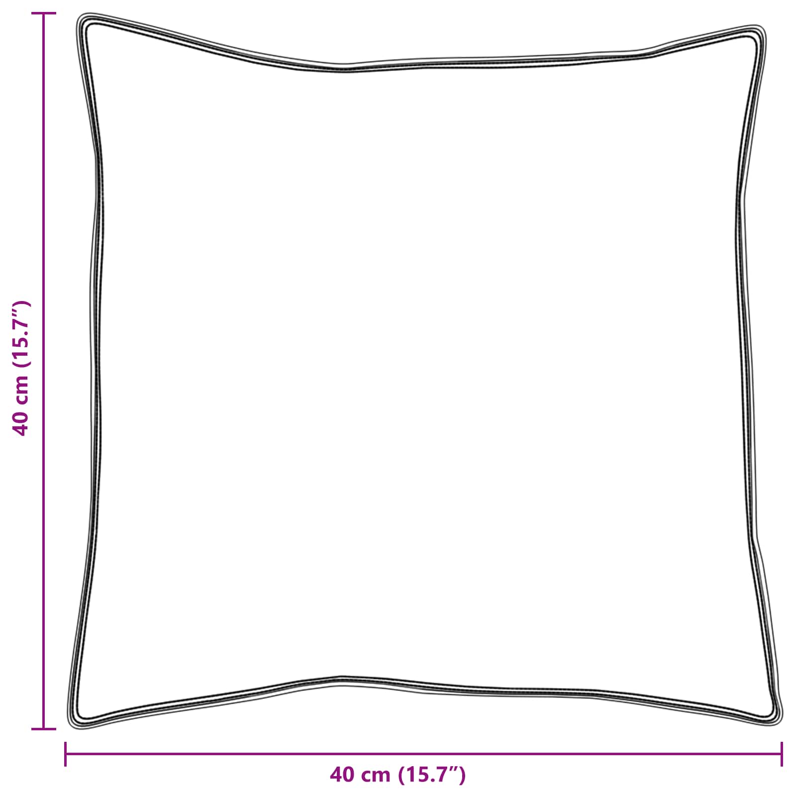 vidaXL Kopfkissen mit Kissen 2 pcs Weiß 40 x 40 cm Baumwolle