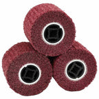 vidaXL Schleifrollen 3 pcs Rot 12 x 12 x 10 cm Synthetische Faser