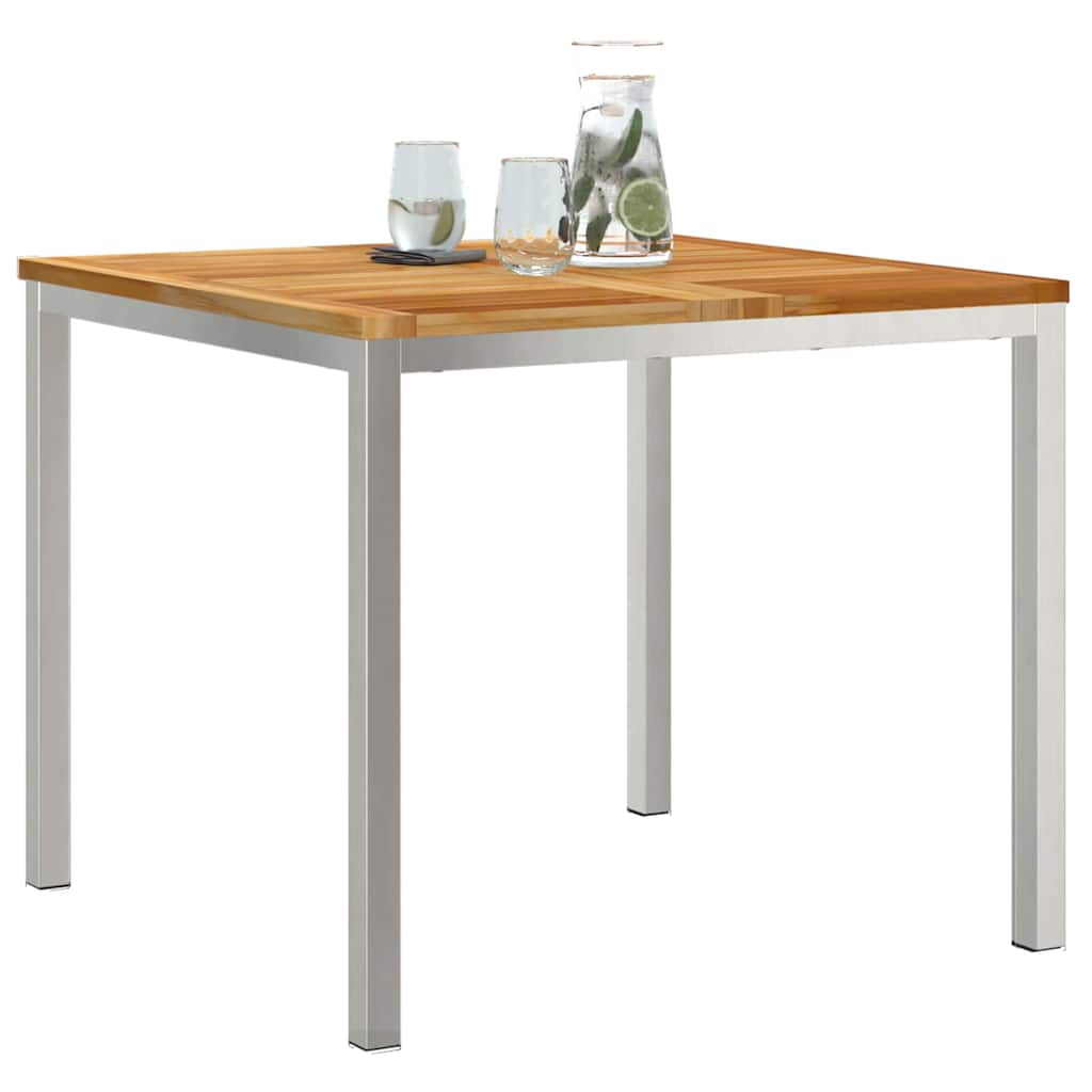 vidaXL Esstisch Braun 90 x 90 x 75 cm Massivholz Teak