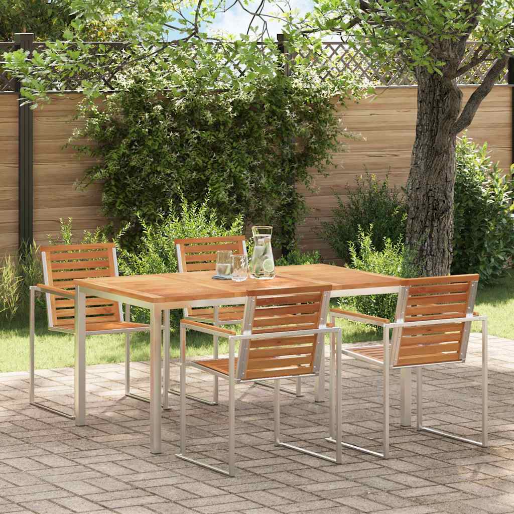 vidaXL Esstisch Braun 90 x 90 x 75 cm Massivholz Teak