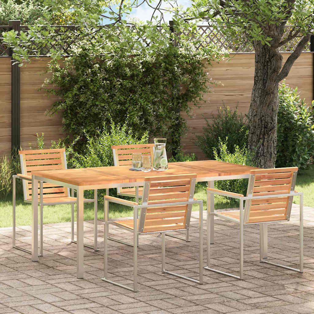 vidaXL Esstisch Braun 90 x 90 x 75 cm Massivholz Teak