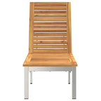 vidaXL Sonnenliege Öl-Natur 205 x 53 x 100 cm Massivholz Akazie