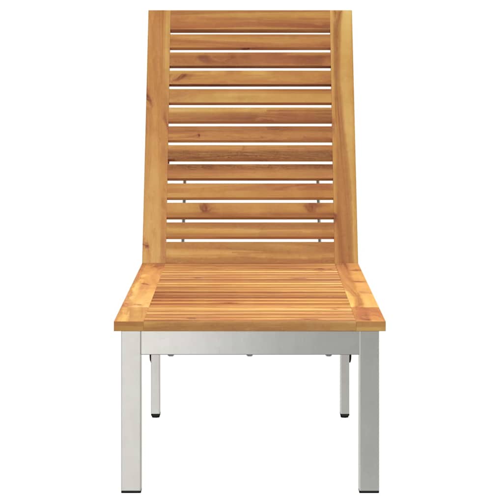 vidaXL Sonnenliege Öl-Natur 205 x 53 x 100 cm Massivholz Akazie
