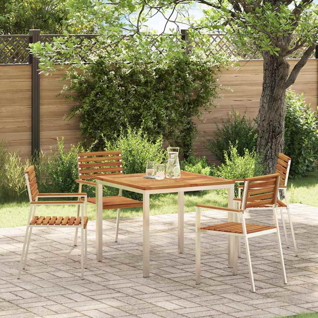 vidaXL Gartenstuhl 4 pcs Öl-Natur 56 x 54,5 x 87 cm Massivholz Akazie