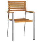 vidaXL Gartenstuhl 4 pcs Öl-Natur 56 x 54,5 x 87 cm Massivholz Akazie