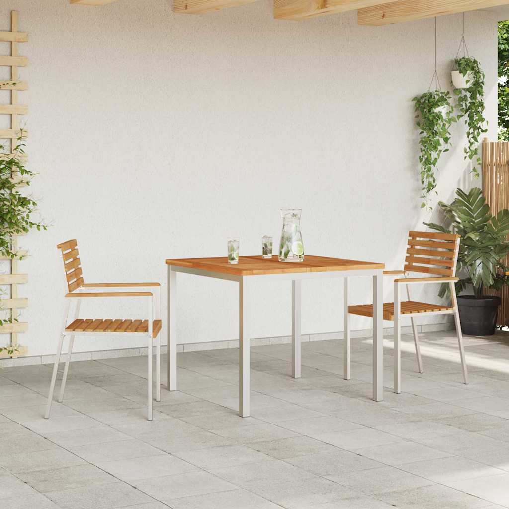 vidaXL Gartenstuhl 2 pcs Öl-Natur 56 x 54,5 x 87 cm Massivholz Teak