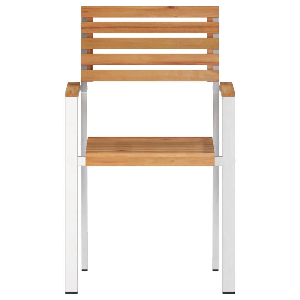 vidaXL Gartenstuhl 2 pcs Öl-Natur 56 x 54,5 x 87 cm Massivholz Teak